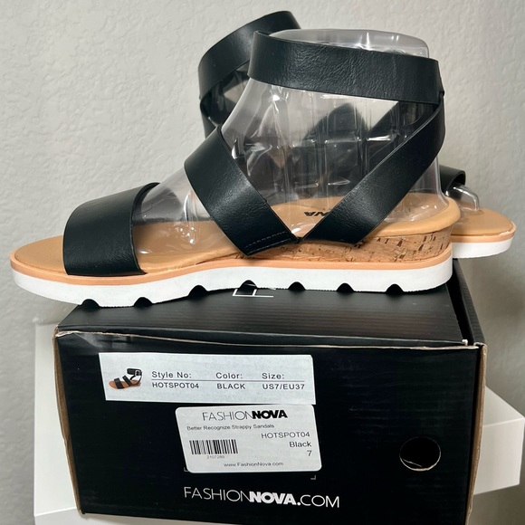 SOLD Better Recognize Strappy Sandals - Black - Picture 4 of 7